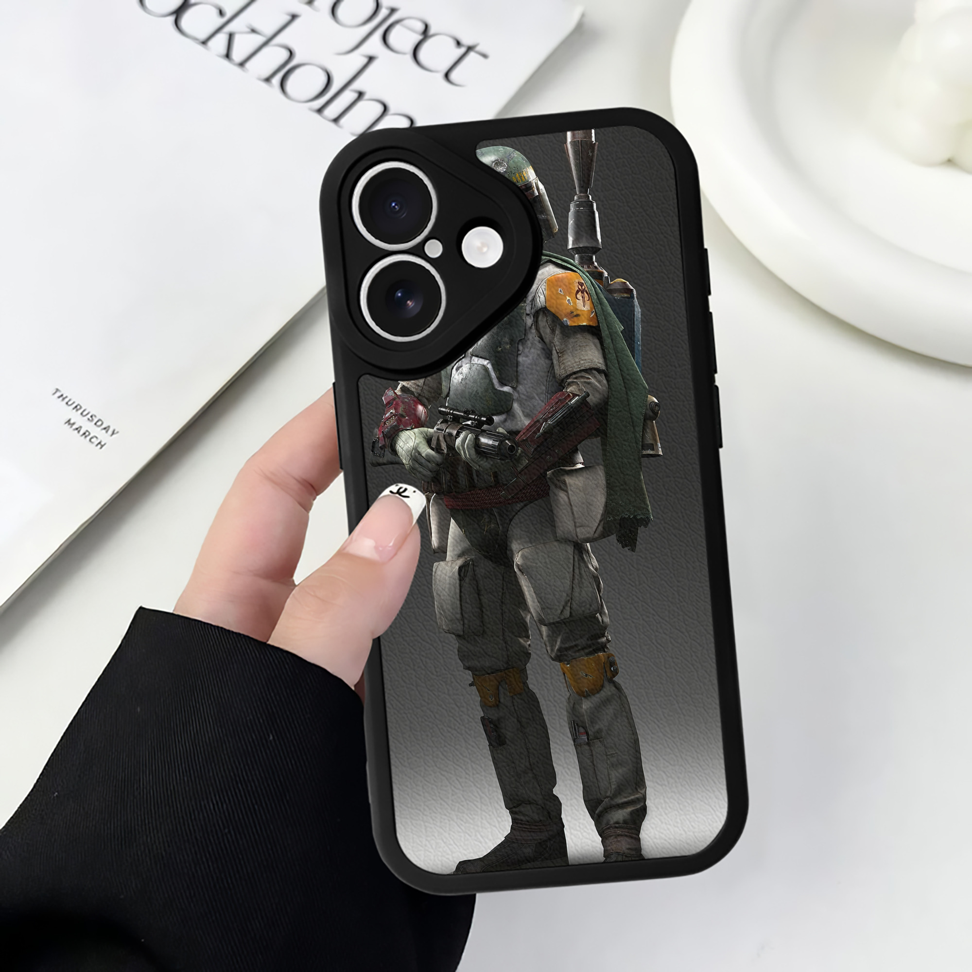 （画像用） スター・ウォーズ Star Wars 【iPhone 16シリーズ対応】シリコンスマホケース（レザー調） 材質：シリコン
